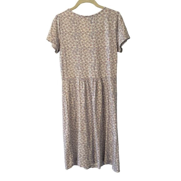 Boden Blue White Red V Neck Dress Short Sleeve US Size 8L - Picture 4 of 8